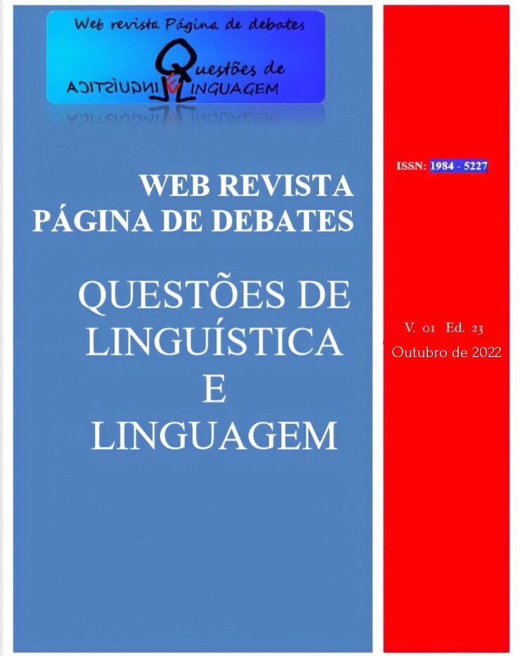 capa da Web Revista Página de Debates: Questões de Linguística e Linguagem edição 23