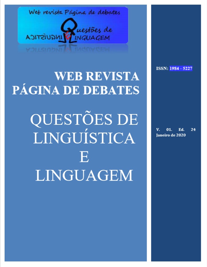 capa da Web Revista Página de Debates: Questões de Linguística e Linguagem edição 24